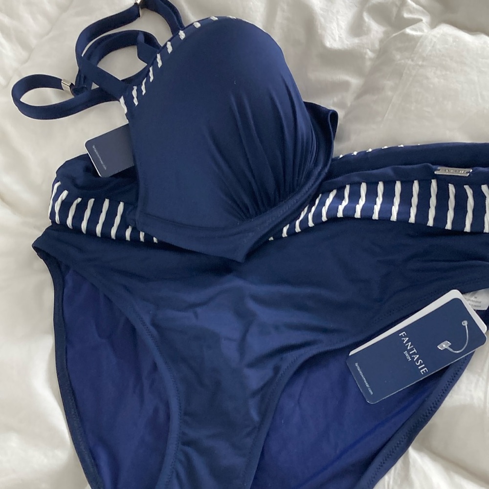 Fantasie navy blue bikini NWT
